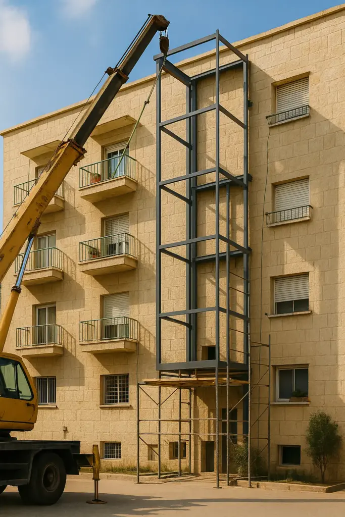 התקנת מעלית בבניין קיים עם חברת צום מעליות